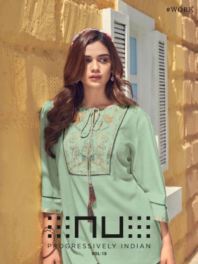 NU Vol 18 Designer Embroidered Short Top Collection